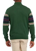 Men's Holiday Quarter Zip Sweater