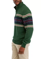 Men's Holiday Quarter Zip Sweater