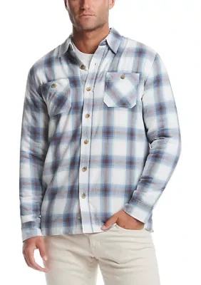 Men's Sherpa Lined Flannel Shirt Jacket