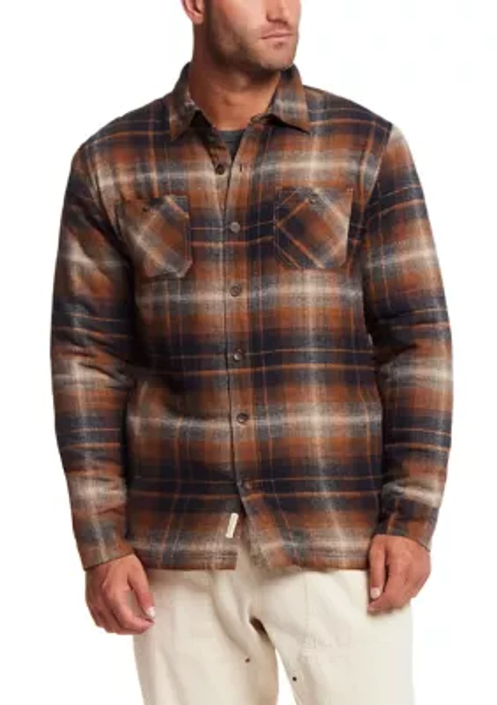 Men's Sherpa Lined Flannel Shirt Jacket