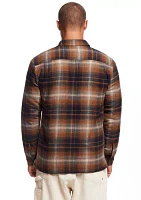 Men's Sherpa Lined Flannel Shirt Jacket