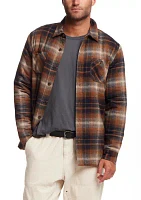 Men's Sherpa Lined Flannel Shirt Jacket