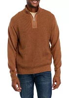 Men's Textured Quarter Zip Sweater