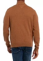 Men's Textured Quarter Zip Sweater