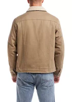 Men's Sherpa Lined Canvas Twill Trucker Jacket