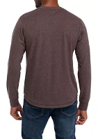 Men's Long Sleeve Brushed Jersey Crew Neck T-Shirt