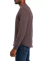 Men's Long Sleeve Brushed Jersey Crew Neck T-Shirt