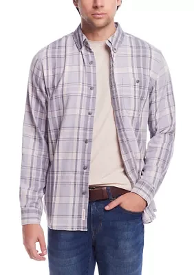 Men's Burnout Flannel Shirt