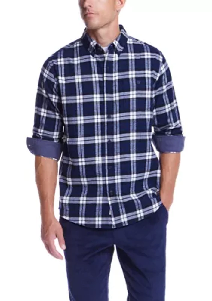 Men's Long Sleeve Brushed Flannel Shirt