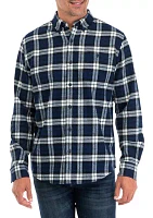 Men's Long Sleeve Brushed Flannel Shirt