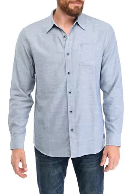 Men's Long Sleeve Solid Winter Oxford Shirt