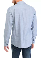 Men's Long Sleeve Solid Winter Oxford Shirt