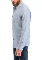 Men's Long Sleeve Solid Winter Oxford Shirt