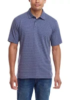 Men's Printed Knit Polo Shirt