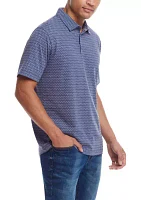 Men's Printed Knit Polo Shirt