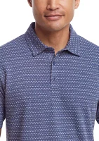 Men's Printed Knit Polo Shirt