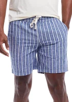 Men's 7'' Striped Cotton Drawstring Shorts