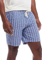 Men's 7'' Striped Cotton Drawstring Shorts