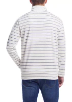 Men's Long Sleeve Striped 1/4 Zip Pullover