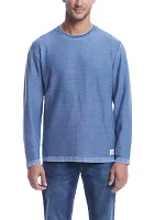 Men's Long Sleeve Twill Stonewash Sweater