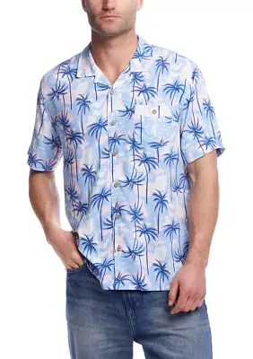 Men's Short Sleeve Rayon Camp Shirt