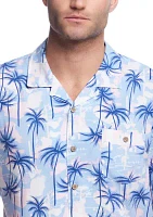 Men's Short Sleeve Rayon Camp Shirt