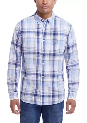 Men's Long Sleeve Plaid Button Down Shirt