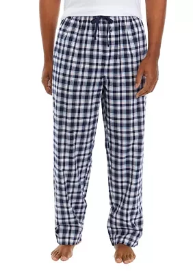 Woven Plaid Printed Pajama Pants