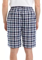 Plaid Woven Pajama Shorts