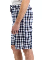 Plaid Woven Pajama Shorts