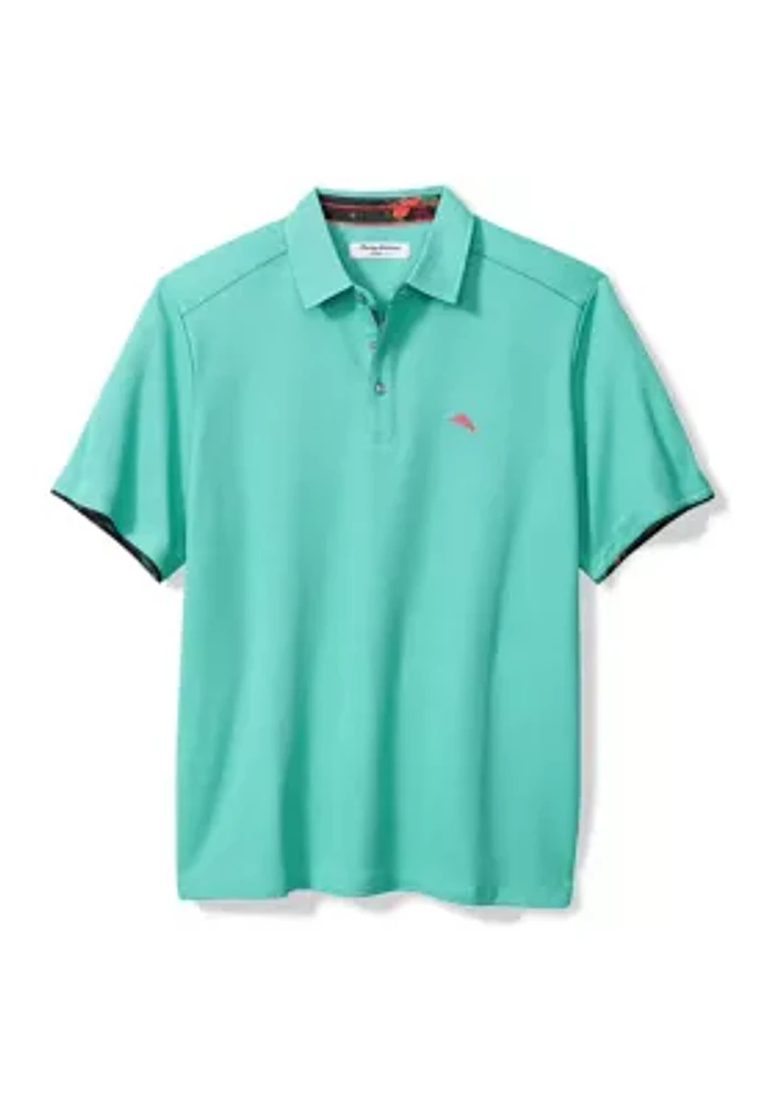 Big & Tall Short Sleeve Neon Shore 5 O'Clock Polo Shirt