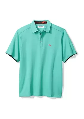 Big & Tall Short Sleeve Neon Shore 5 O'Clock Polo Shirt