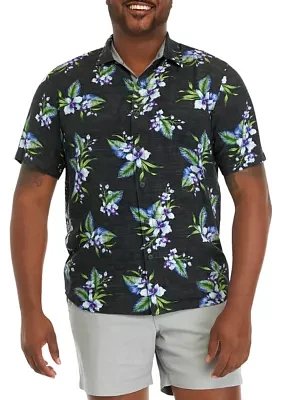 Big & Tall Short Sleeve Veracruz Cay Floating Blooms Shirt