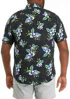 Big & Tall Short Sleeve Veracruz Cay Floating Blooms Shirt