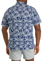 Big & Tall Short Sleeve Palm Party Shirt