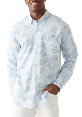 Big & Tall Long Sleeve Sarasota Stretch Misty Fronds Shirt