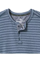 Men's Long Sleeve Shadow Bay Stripe Henley Shirt