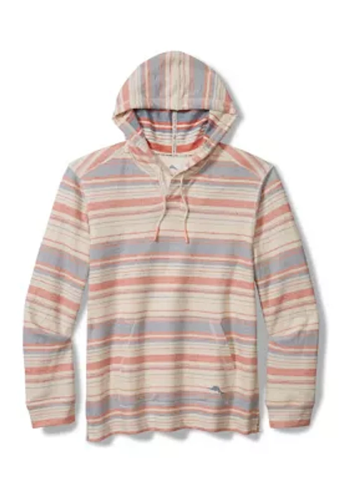 Men's Long Sleeve Striped Hoodie