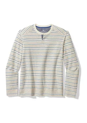 Men's Long Sleeve Striped Knit Pullover