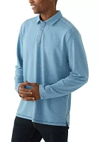 Men's Long Sleeve Solid Coasta Vera Polo Shirt