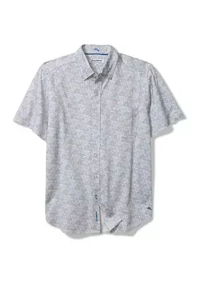 Men's San Lucio Tri Leaf Geometric Short Sleeve Shirt