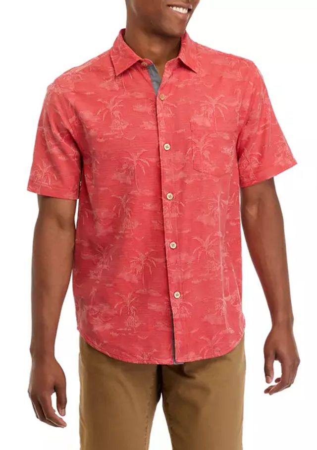 Tommy Bahama Collegiate Tropic Isles Silk Camp Shirt