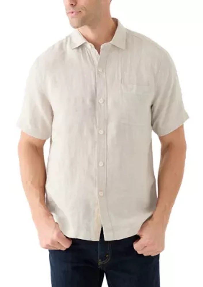 Short Sleeve Paradise Button Up Shirt