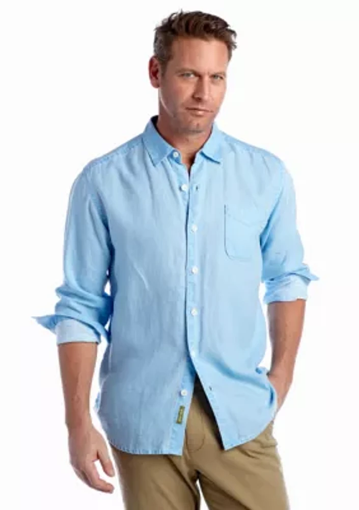 Long Sleeve Sea Glass Breezer Woven Shirt