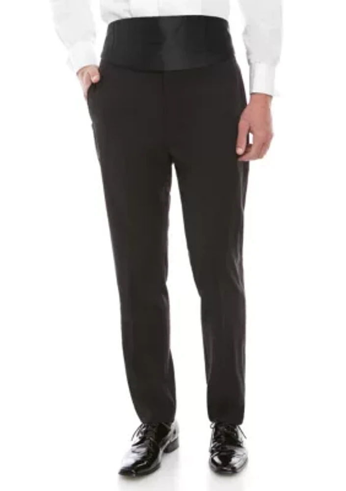 Solid Spandex XFit Tuxedo Pants