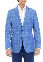 Light Blue Plaid Sport Coat