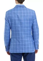 Light Blue Plaid Sport Coat