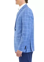 Light Blue Plaid Sport Coat