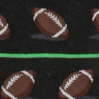 Football Printed Crew Socks - Single Pair