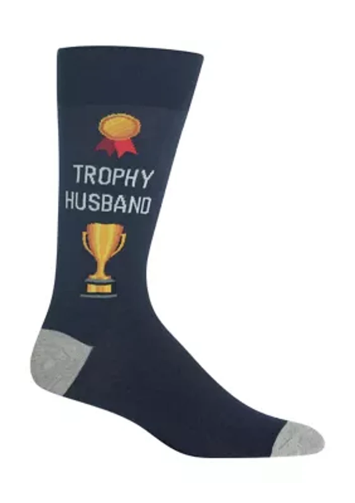 Men's Trophy Husband Crew Socks